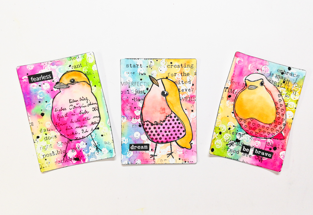 Artist Trading Cards using my new Stamps – Susanne Rose Art